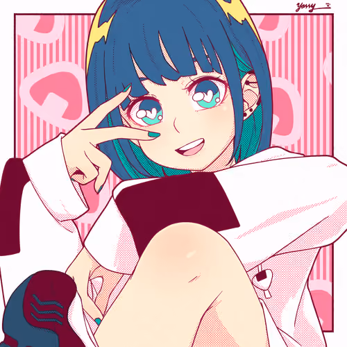FanArt onigiriman's character by yassy (ver.Pink)