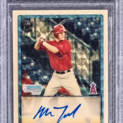 2009 Bowman Draft Picks Chrome Prospects Superfractors Mike Trout Rookie Auto PSA #0006676244