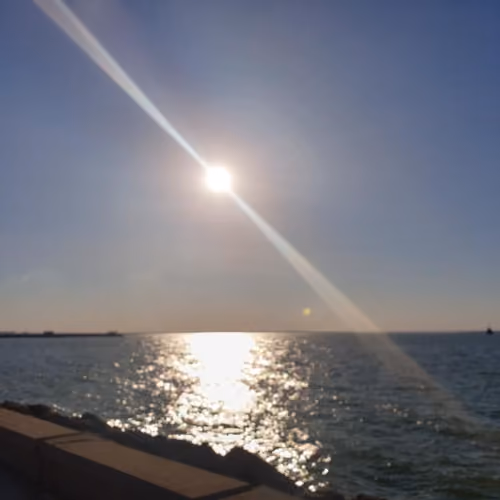 Sunrays on the sea