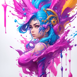 color splash fantasy woman 1