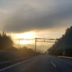 Towards the sunset.