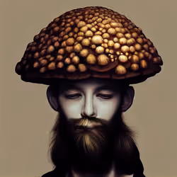Handsome mushroom man
