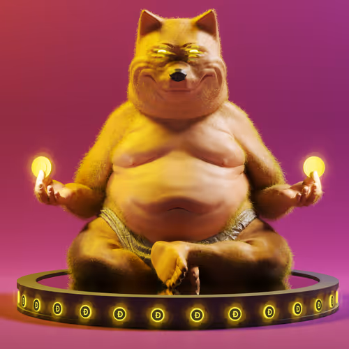  THE SMILING DOGE GOD / YELLOW