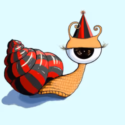 Snail mood with hat3.