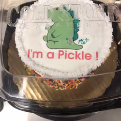 i'm a pickle theme cake