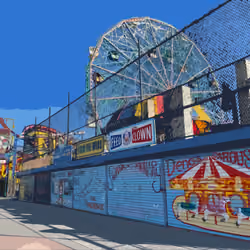 Wonder Wheel Entrance at Coney Island