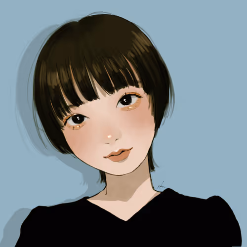 Mushroom cut girl