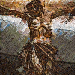  Painting illustration of The Crucifixion of Jesus Christ