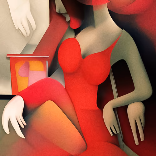'Woman in Red #4' |Paolo Galleri|