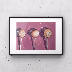 cherry sucker trio [ framed ]