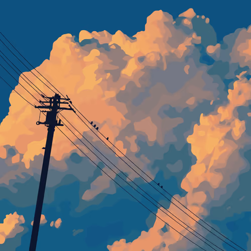 Birds on a wire #1