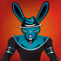 blue BUNNY