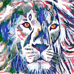 Aquarell Jungle Lion #49