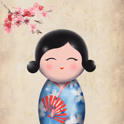 2D Toy - Kokeshi doll