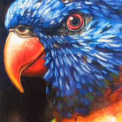Serie animals and birds. Oil Painting.
