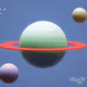 PLANETS ON BLUE BACKGR0UND