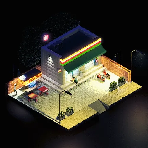 Mini Mart at Night