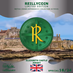 ReillyCoin Limited Edition British Crown Dependencies Collection Elizabeth Castle, Jersey No.16 of 2