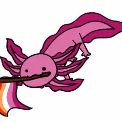Pride Axolotl #5 - Lesbilotl