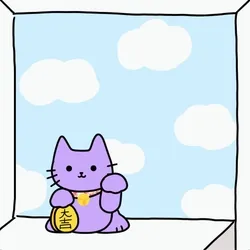 no.27 Maneki Neko Purple