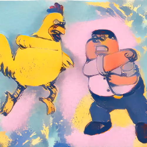 Ernie the Giant Chicken X Peter Griffin