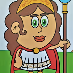 Hera , Queen of the gods and the goddess of marriage, women, childbirth and family.
