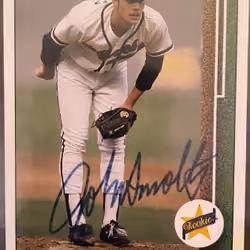 RareSportsCollectibles - John Smoltz Upper Deck Rookie Card Autographed 