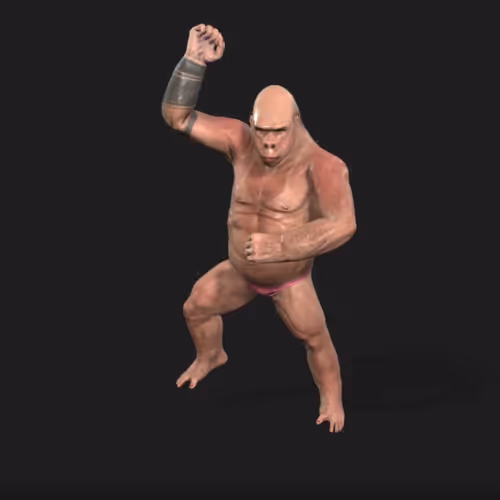Dancing ApeMan Gangnam Style Pink 11/17