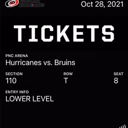 Hurricanes vs. Bruins - Oct 28, 2021