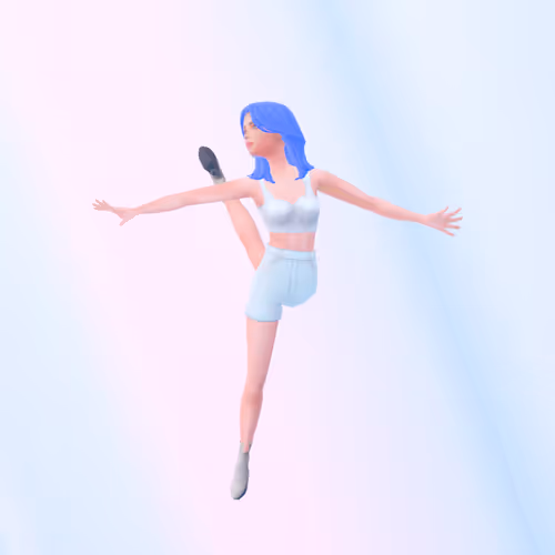 3D Ballet Yoga Dancer - Joyful Pose by SUPERMIND