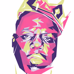 Notorious B.I.G (Biggie Smalls) distinctive digital art