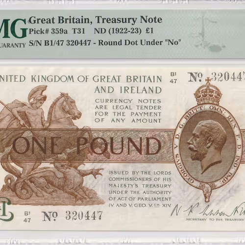 19422-23 Great Britain Treasury Note 1 Pound Pick# 359a