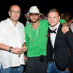 Listerman with Hollywood stars