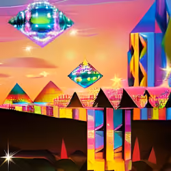 Pyramids of giza painting #8