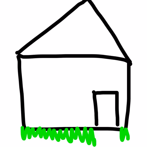 shitty black house with no windows