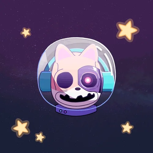Cyber Space Shiba Skull