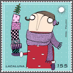 #01 stamp "Mrs. Poloni"