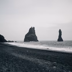 The black beach in Iceland