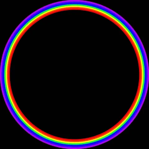 Rainbow neon circle