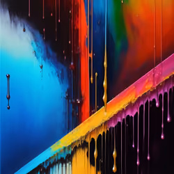 Dripping paint abstract art work