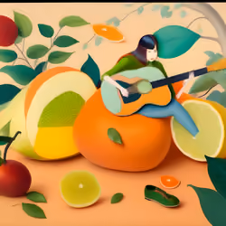 Enchanted orchard with giant fruits 02/07#