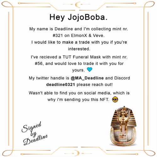 My TUT for yours? Kind regards Deadline <3