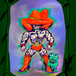 GOGO WRESTLER COWBOY MONSTER GUARDIAN a001 1/8