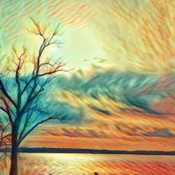 Sunrise on a Calm Spring Day