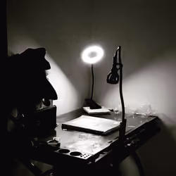  Desk at night 