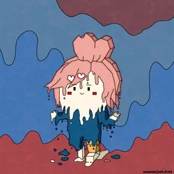 Melting hair root girl