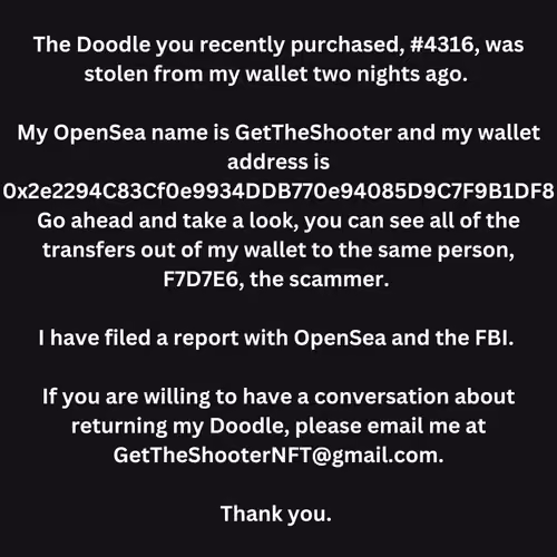 STOLEN DOODLE THAT YOU OWN, PLEASE READ!