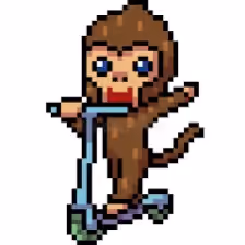 a happy young monkey
