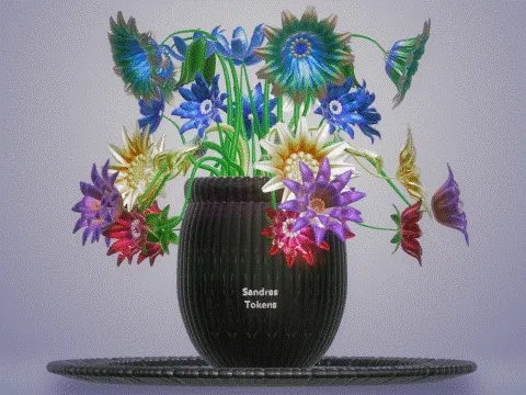 Sandras Tokens Flower Art Nr: 1037