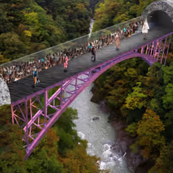 fashion show  on the bridge 